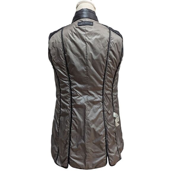 Zara Women's S Lightweight Diamond Quilted Puffer Mid Length Jacket in Black - Picture 7 of 9